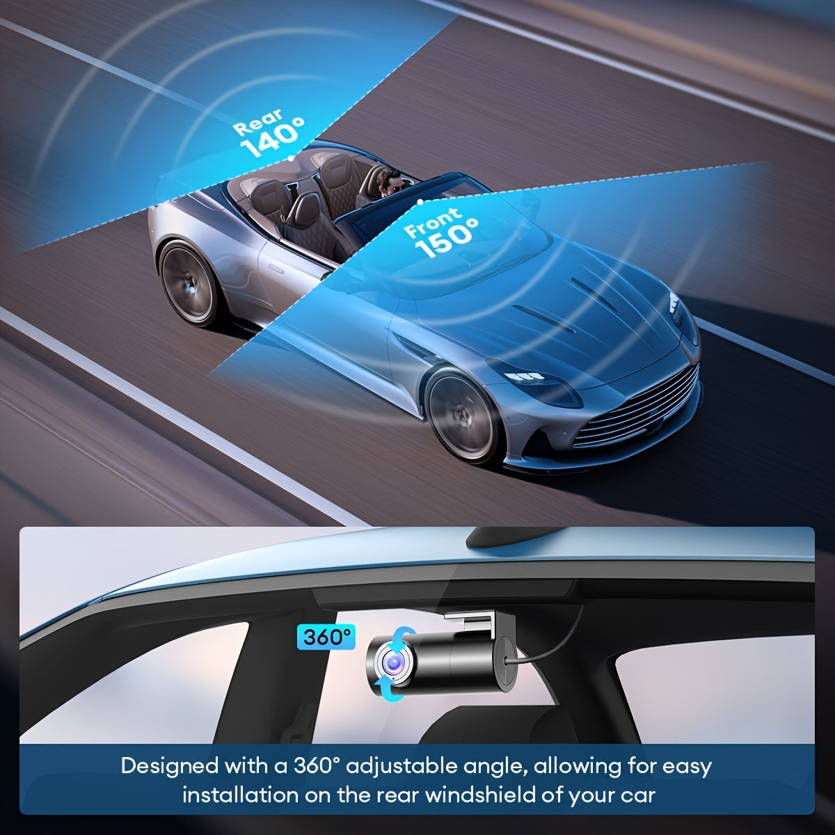 5K M580 Dual Dash Cam - 4-Inch Touch Screen, 150°+140° Wide Angle, 4K Front and 1080P Rear Cameras, Built-in 5G WiFi, GPS, Time-Lapse, 4 Advanced Parking Modes, Screensaver Optional, Easy Installation, Universal Fit for Car