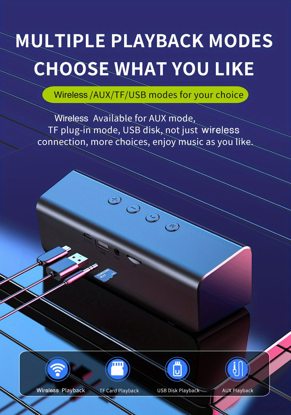 ZEALOT S31 10w Futuristic Portable Wireless Speaker, 10 Hours Playtime Loud Stereo, Compatible With Mobile Phone/Tablet/Tv. Tf/Usb/Aux Compatible, Speaker For Home/Car/Outdoor/Camping, Gift For Thanksgiving/Christmas