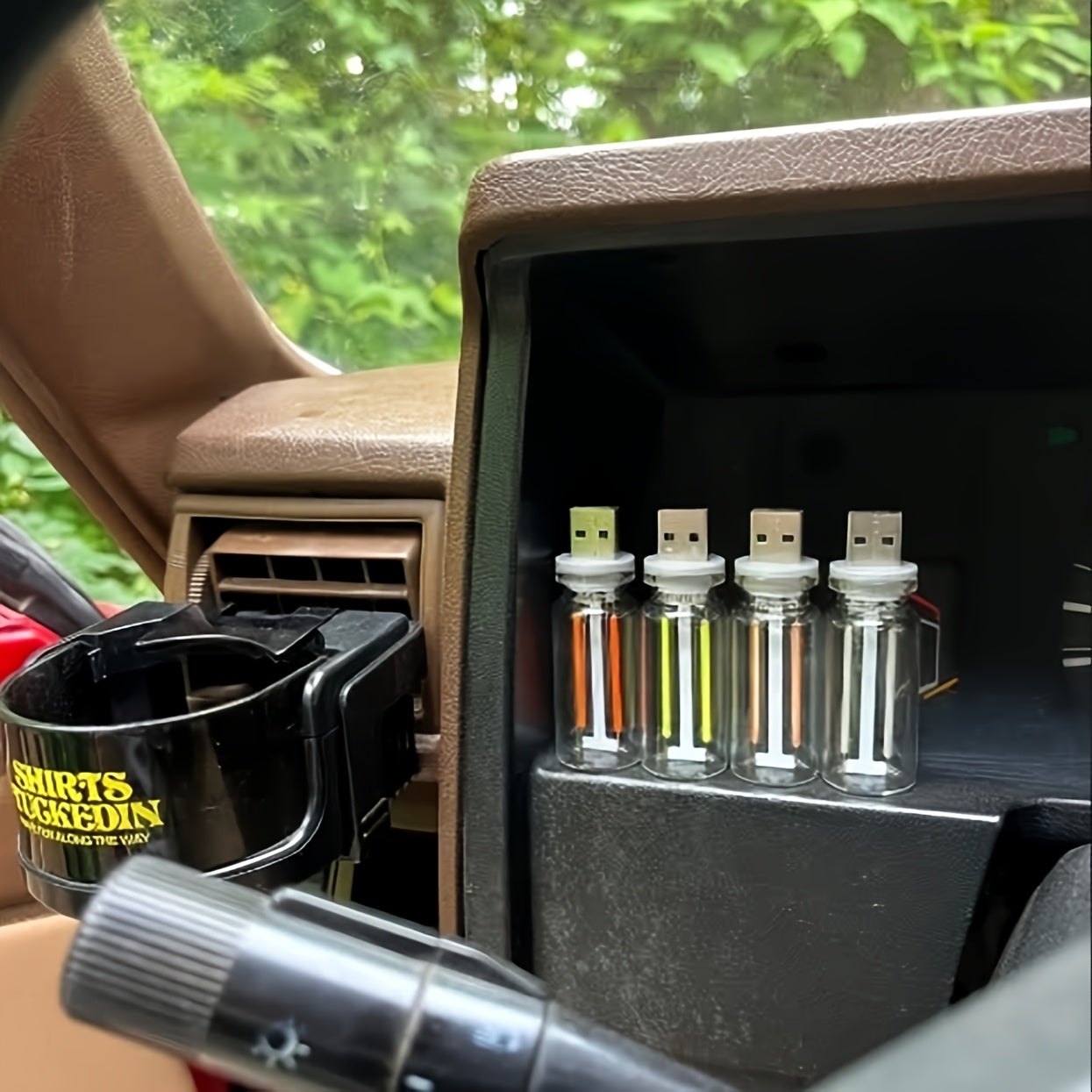 MUSCLECOW USB Car LED Ambient Light with Touch Control - Adjustable Brightness, No Wiring Required, Interior Mood Lighting, Night Light Decor, 5V Plug-and-Play, Fit for All Vehicles