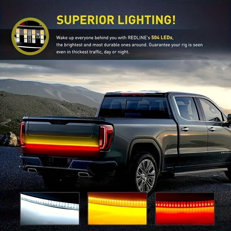 60IN Car LED Rear Department Light Strip LED Flow Light Strip Atmospheric Decorative Light 12V