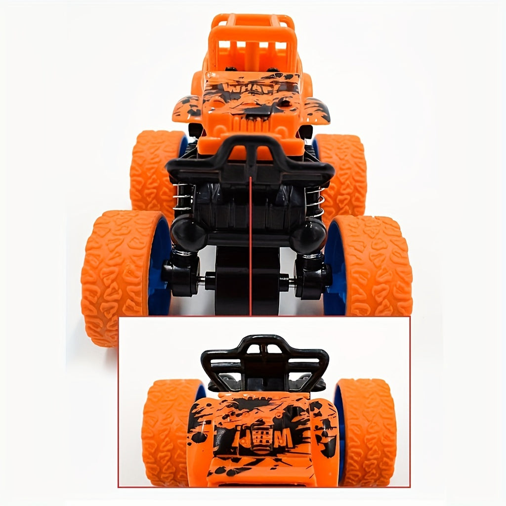 1pc Four-wheel Drive Two-way Inertial Off-road Stunt Car Can Rotate With 360° Stunt As Halloween Gift