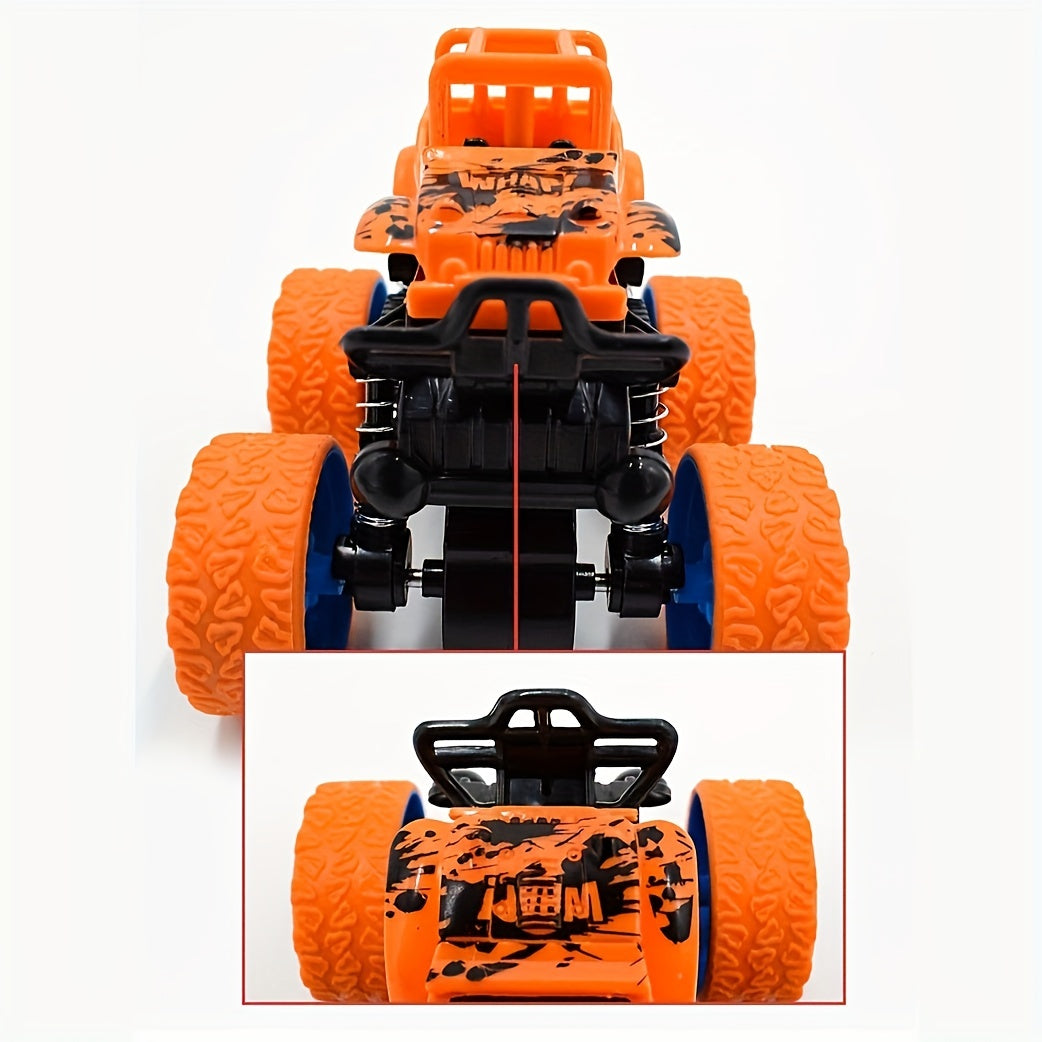 1pc Four-wheel Drive Two-way Inertial Off-road Stunt Car Can Rotate With 360° Stunt As Halloween Gift