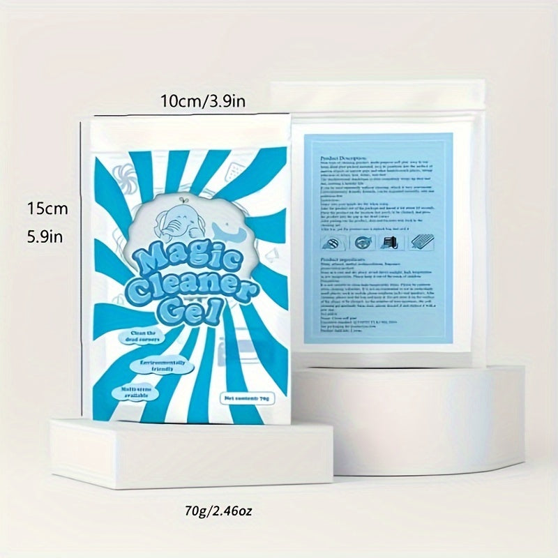 1pc Miracle Adhesive Gel Cleaner - Effortlessly Erase Dust from Car Interiors, Vents & Keyboards, Reusable & Washable, Ultimate Car Detailing Tool, Ideal Gift for Men