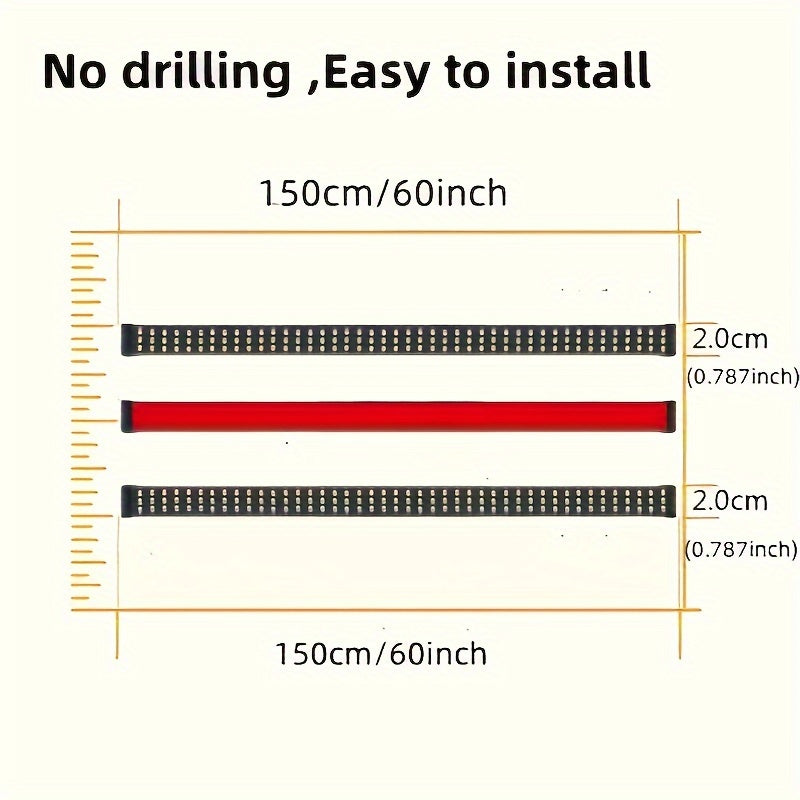 60IN Car LED Rear Department Light Strip LED Flow Light Strip Atmospheric Decorative Light 12V