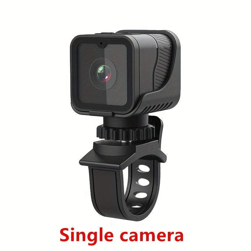 1080P HD Portable Camera with Hotspot Wifi, Motorcycle & Bicycle Dash Cam, Self-Adhesive Mount, Rechargeable Battery, App Control, Compact Design for Outdoor Sports & Cycling, Cycling Accessories, Sleek Gadget, Durable Constr