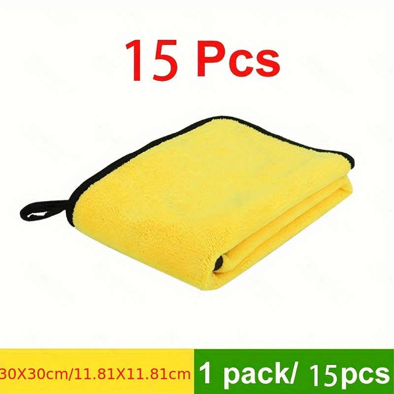 3/5/10pcs Extra Soft and Quick-Drying Car Wash Microfiber Towel, 30*30cm (11.8*11.8 Inch) Car Cleaning Drying Cloth for Home Kitchen Rag Dishwashing