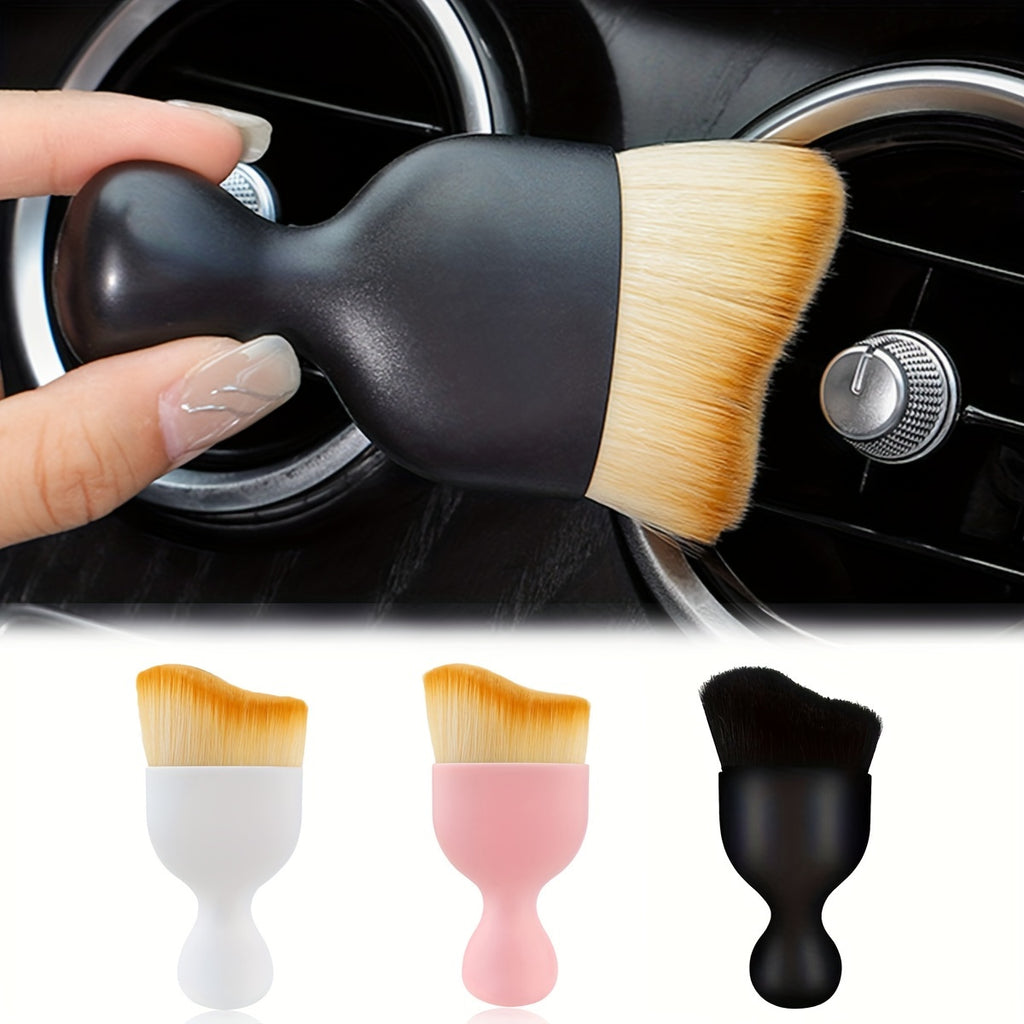 1pc Car Interior Cleaning Brush, Compact Soft Bristle Brush, Car Seat Center Console Gap Interior Dust Removal Artifact, Car Interior Air Conditioner Air Outlet Cleaning Brush, Car Accessories, Men Gift
