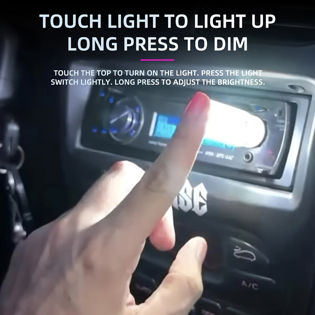 MUSCLECOW USB Car LED Ambient Light with Touch Control - Adjustable Brightness, No Wiring Required, Interior Mood Lighting, Night Light Decor, 5V Plug-and-Play, Fit for All Vehicles