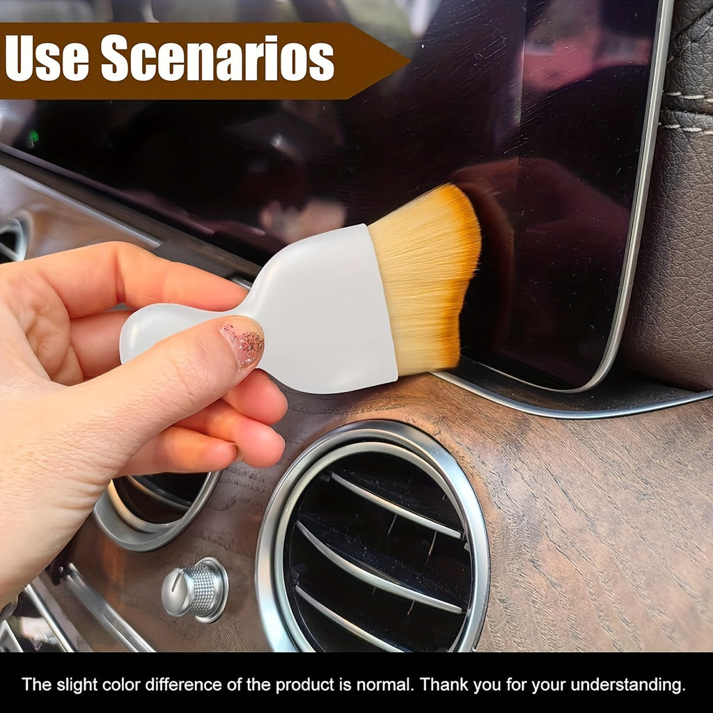 1pc Car Interior Cleaning Brush, Compact Soft Bristle Brush, Car Seat Center Console Gap Interior Dust Removal Artifact, Car Interior Air Conditioner Air Outlet Cleaning Brush, Car Accessories, Men Gift