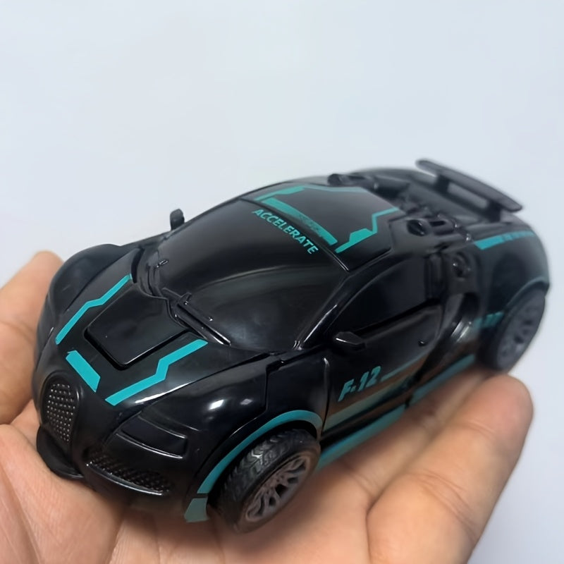 4-In-1 Transforming Robot Car Toy for Kids, Creative ABS Construction, Fun Vehicle to Robot Mode, Ideal Gift for Boys, Mixed Color for Winter