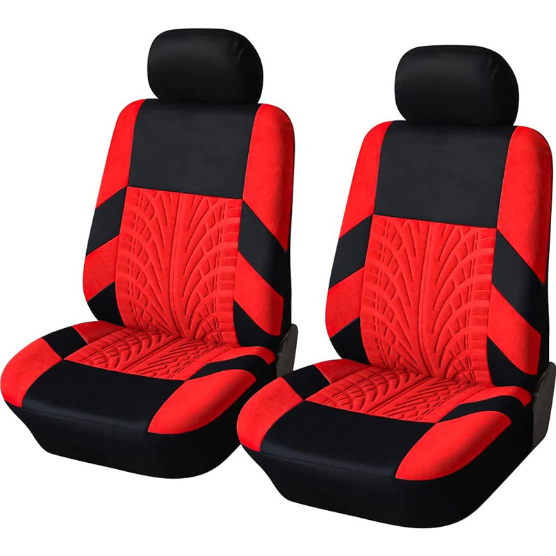 Car Seat Covers, Polyester Front Pairs Gray Black Tan Blue Red Car Seat Cushion Universal Car Seat Protector Decoration Auto Accessories Thick Foam