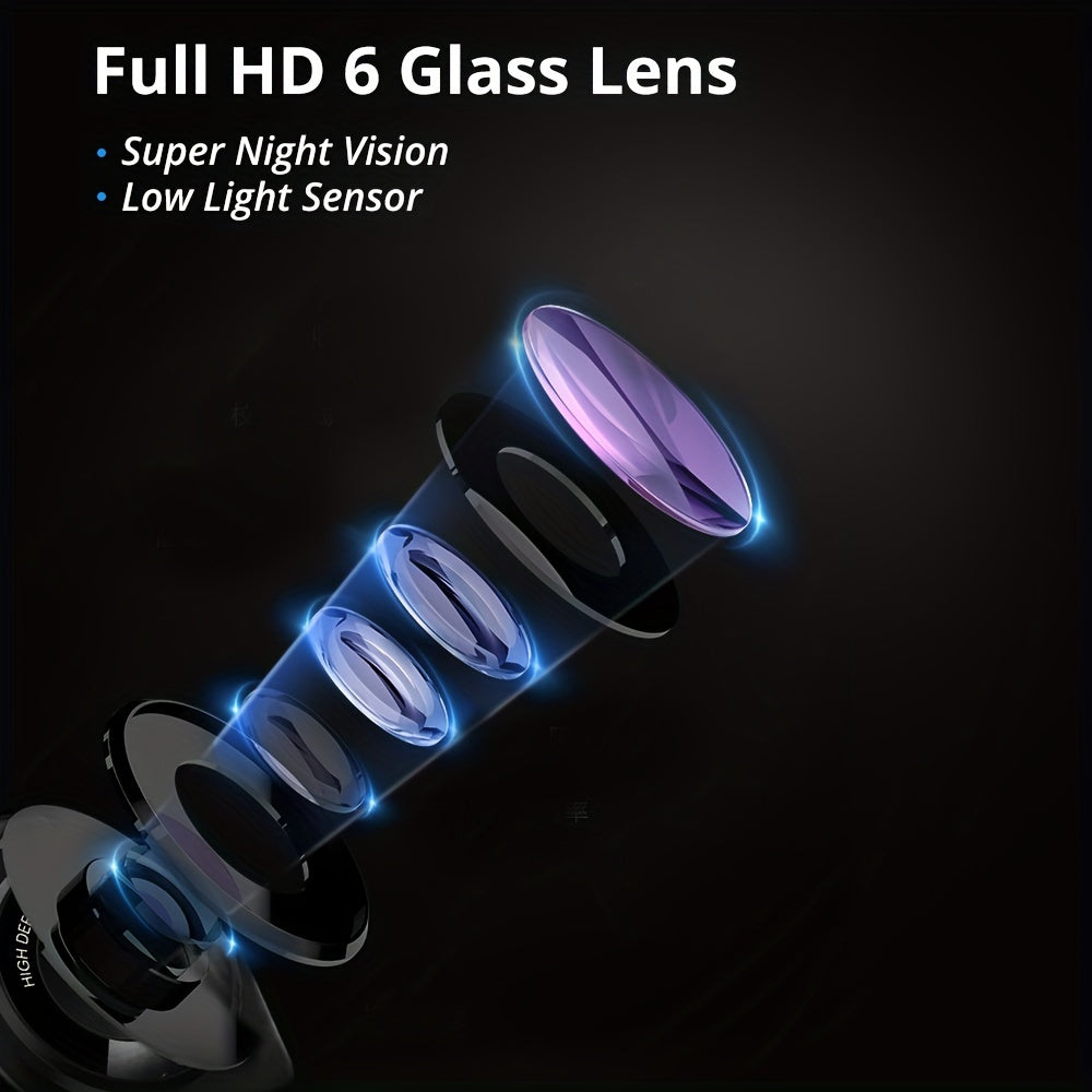 3-Inch Large Screen M17 HD 1080P Front Dash Cam - 6-Glass Lens Super Night Vision, 150° Adjustable View Angle, ADAS, WiFi, Time Lapse Video, G-Sensor, Endless Loop Recording, Parking Mode, Super Capacitor, Simple Installatio