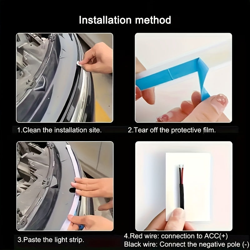 70 Inches, Car Hood/tailgate Installation Light Bar with Dynamic Scanning Welcome Mode Effect, 12V Hard-wired Installation Car LED White Light Bar with Turn Signal Effect, Suitable for Cars, SUVs, Etc. (white Light)