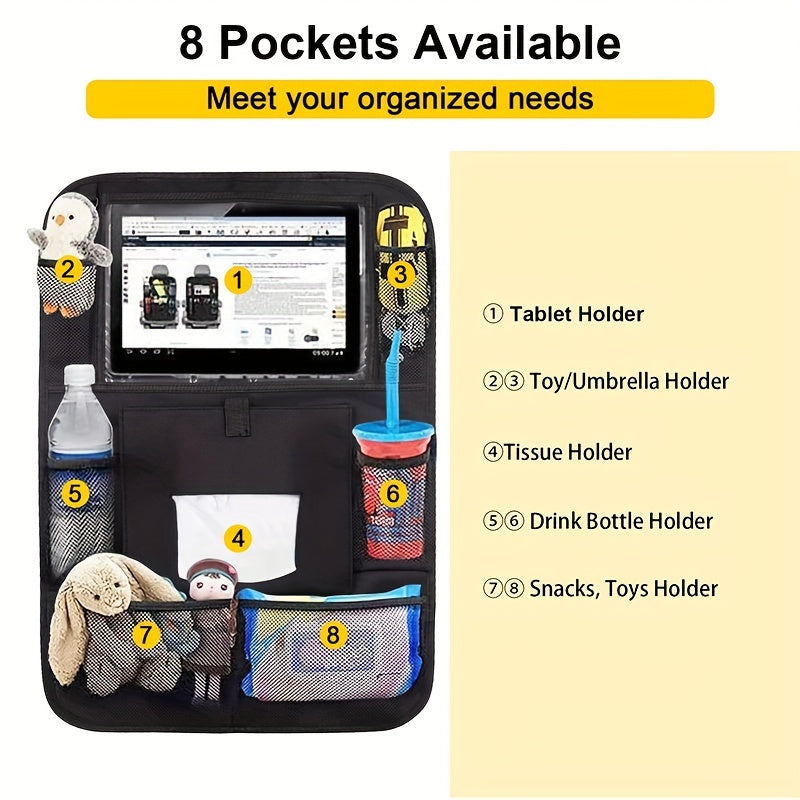 Car Seat Storage Bag, Seat Back Storage Bag, Multifunctional Storage Bag, Car Hanging Bag, Rear Seat Anti Kick, Christmas Halloween Thanksgiving Day Gift