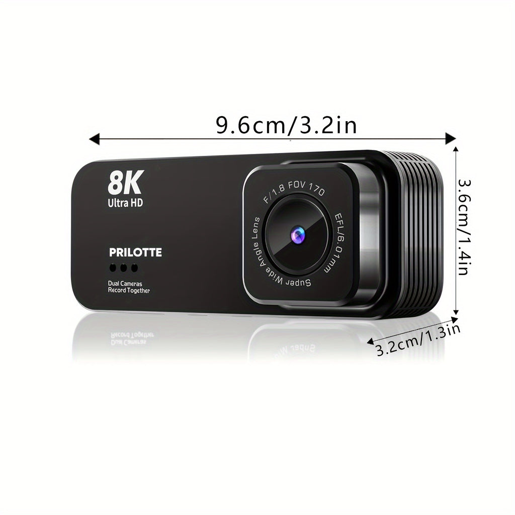 8K UHD Dash Cam - Car Camera with IR Night Vision - Front and Built-in, 3.16" IPS Screen, 170° Wide Angle, WDR, 24-Hour Parking Mode, Night Vision - Ultimate Car Safety Solution, Model A4