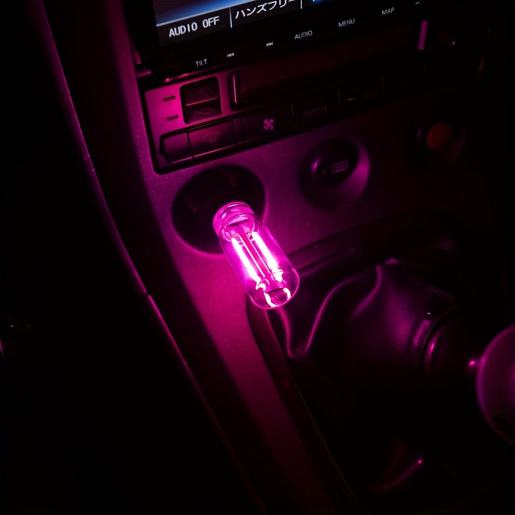 MUSCLECOW USB Car LED Ambient Light with Touch Control - Adjustable Brightness, No Wiring Required, Interior Mood Lighting, Night Light Decor, 5V Plug-and-Play, Fit for All Vehicles