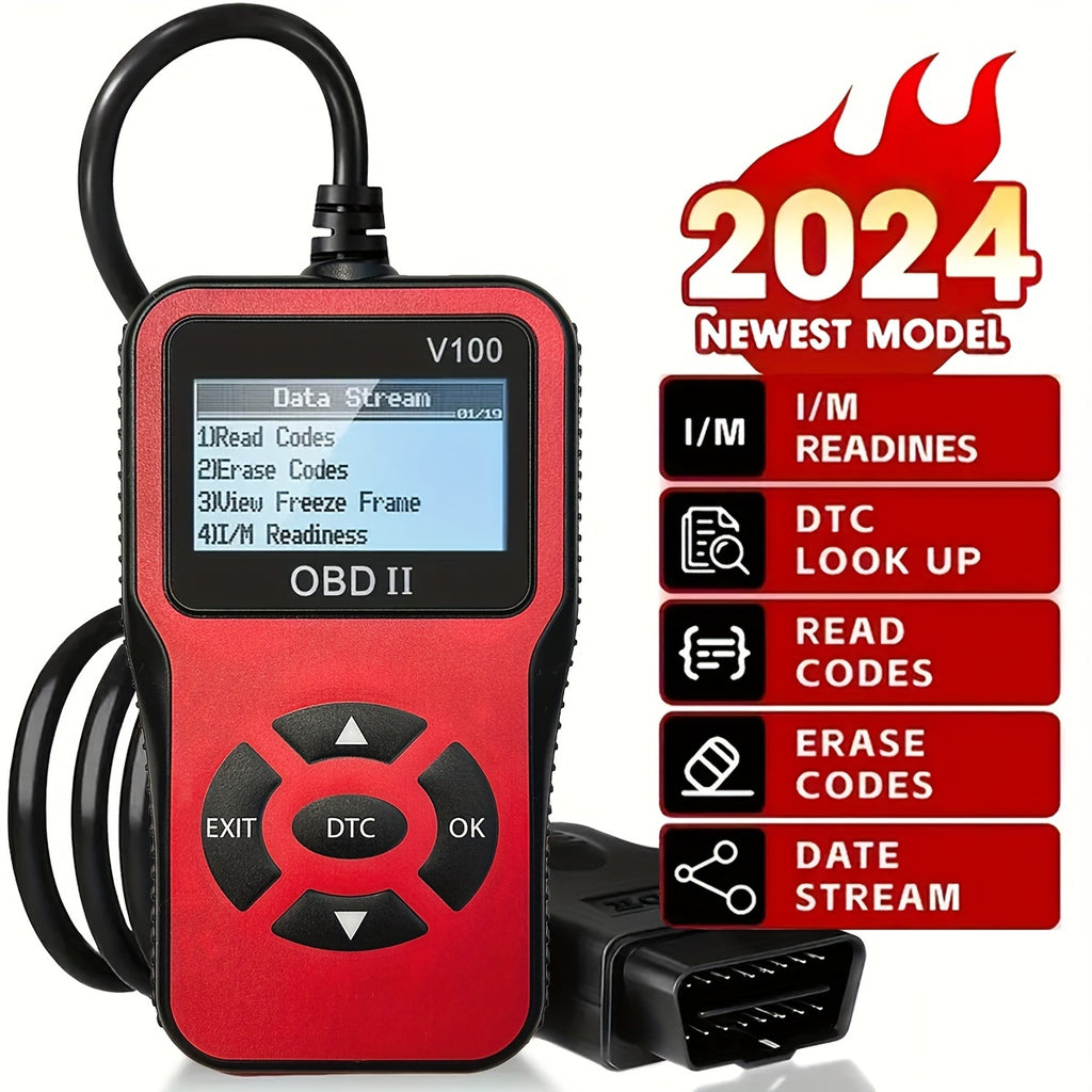 Car OBD2 Diagnostic Scanner Code Reader Engine Fault Code Reader Scanner Can Diagnose Scan Tool For All OBD II Protocol Cars Since 1996, Read Code Erase Code Battery Test Data Stream