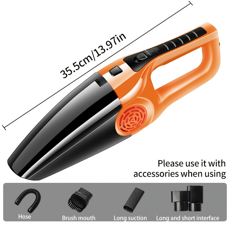 Car Vacuum Cleaner for Home Use, Large Suction Powerful Powerful Vacuum Cleaner for Car, Small Car Interior Vacuum Cleaner, Dry and Wet Dual-Use, Without Battery