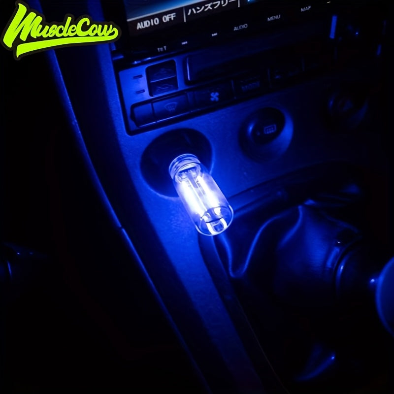 MUSCLECOW USB Car LED Ambient Light with Touch Control - Adjustable Brightness, No Wiring Required, Interior Mood Lighting, Night Light Decor, 5V Plug-and-Play, Fit for All Vehicles