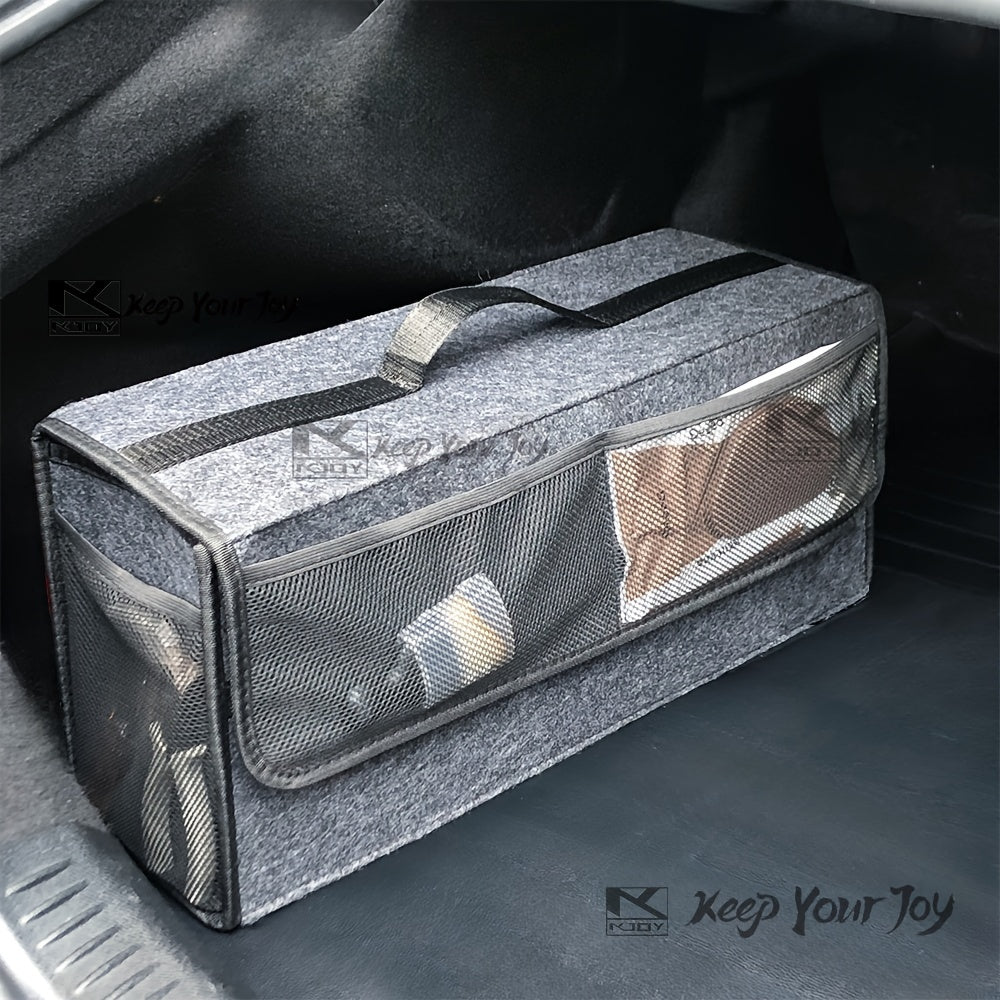 Black Grey Folding Car Boot Felt Cloth Storage Box Car Interior Organiser Model Bag