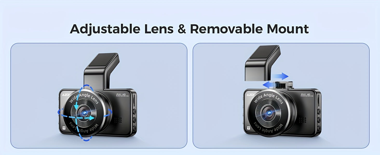 3-Inch Large Screen M17 HD 1080P Front Dash Cam - 6-Glass Lens Super Night Vision, 150° Adjustable View Angle, ADAS, WiFi, Time Lapse Video, G-Sensor, Endless Loop Recording, Parking Mode, Super Capacitor, Simple Installatio