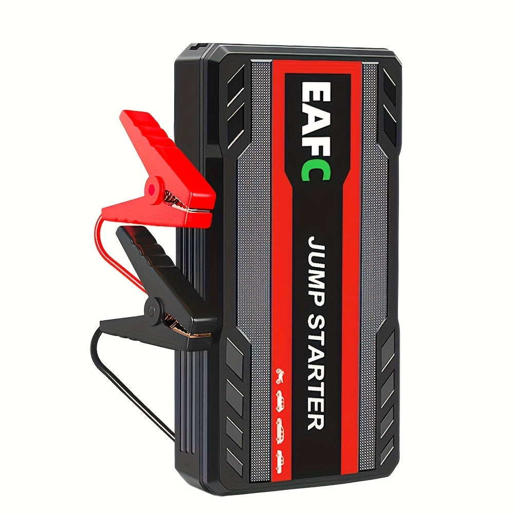 Portable Car Jump Starter Power Bank - 12V Auto Starting Device with LED Light, Supports 12V Gasoline Cars Up to 3.0L, Emergency Booster for Safe and Reliable Jump Starting