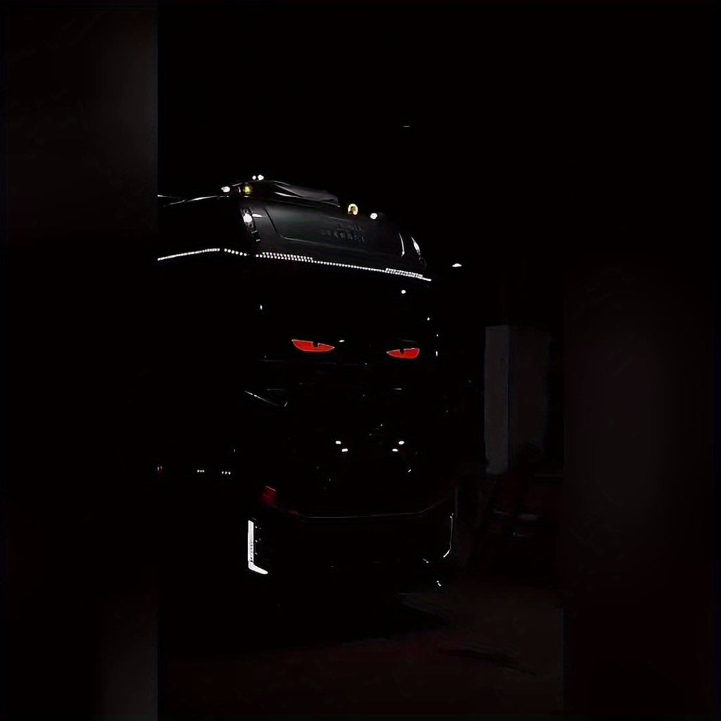 2PCS Devil's Eye Car LED Matrix Pixel Panel with Remote Control APP, Programmable DIY Flexible LED Display for Car Window Decoration, Halloween, Christmas Light