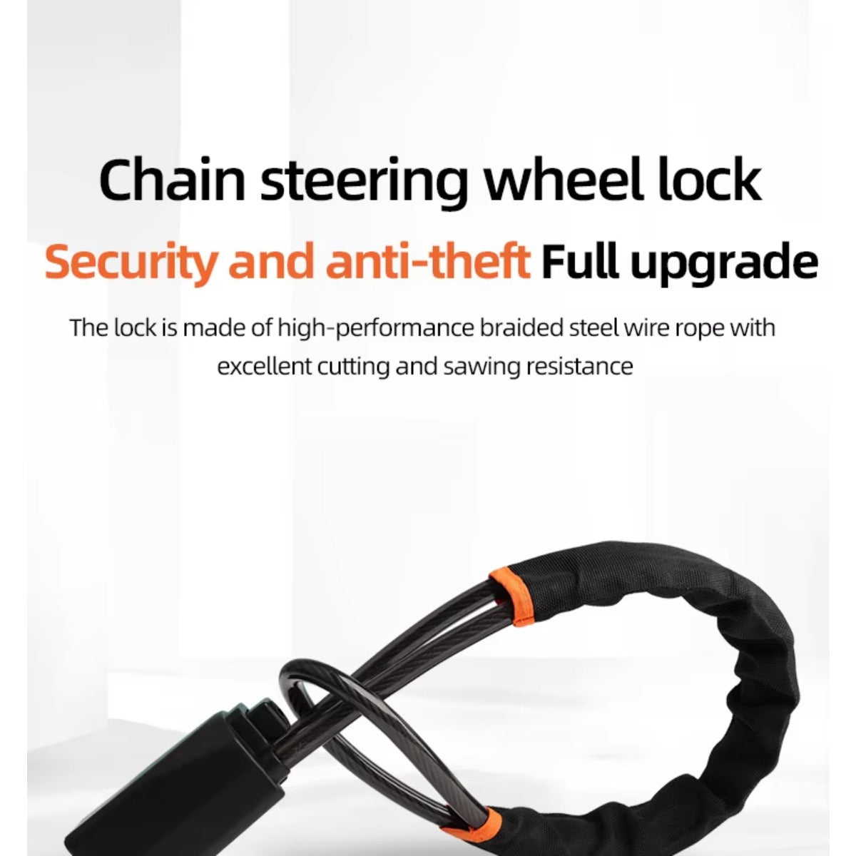 1PCS Steering Wheel Lock Car Seat Belt Lock Car Anti-theft Device Anti-theft Bar Safety Anti-theft Car Lock Suitable for Most Vehicles