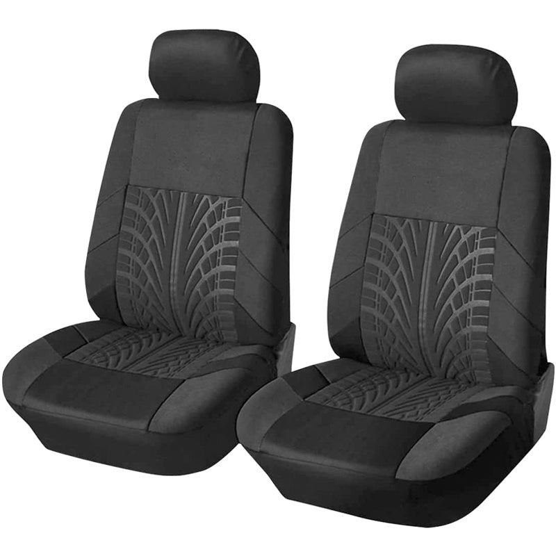 Car Seat Covers, Polyester Front Pairs Gray Black Tan Blue Red Car Seat Cushion Universal Car Seat Protector Decoration Auto Accessories Thick Foam