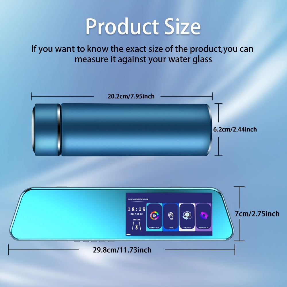 [FOXGOD] 2.5D Curved Touch Screen Dash Cam, FHD1080P Front And Rear Camera, Car Driving Recorder With 4.79 Inch Large Screen, 170° Wide-angle Lens, Night Vision Black Box, Loop Recording, Parking Monitor, G-sensor, WDR, Supp