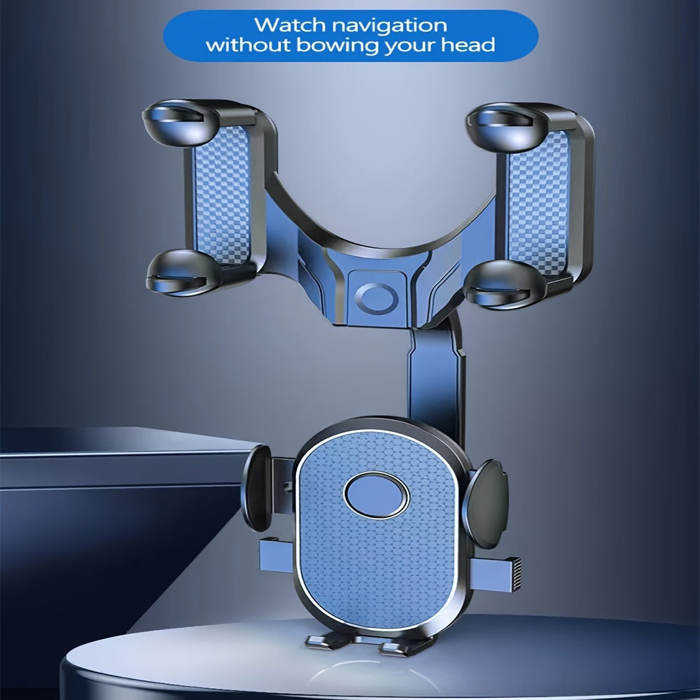 Auto Rearview Mirror Phone Holder in Car Mount Stand for CellPhone Car Mobile Support Rotating Adjustable Car SmartPhone Holder