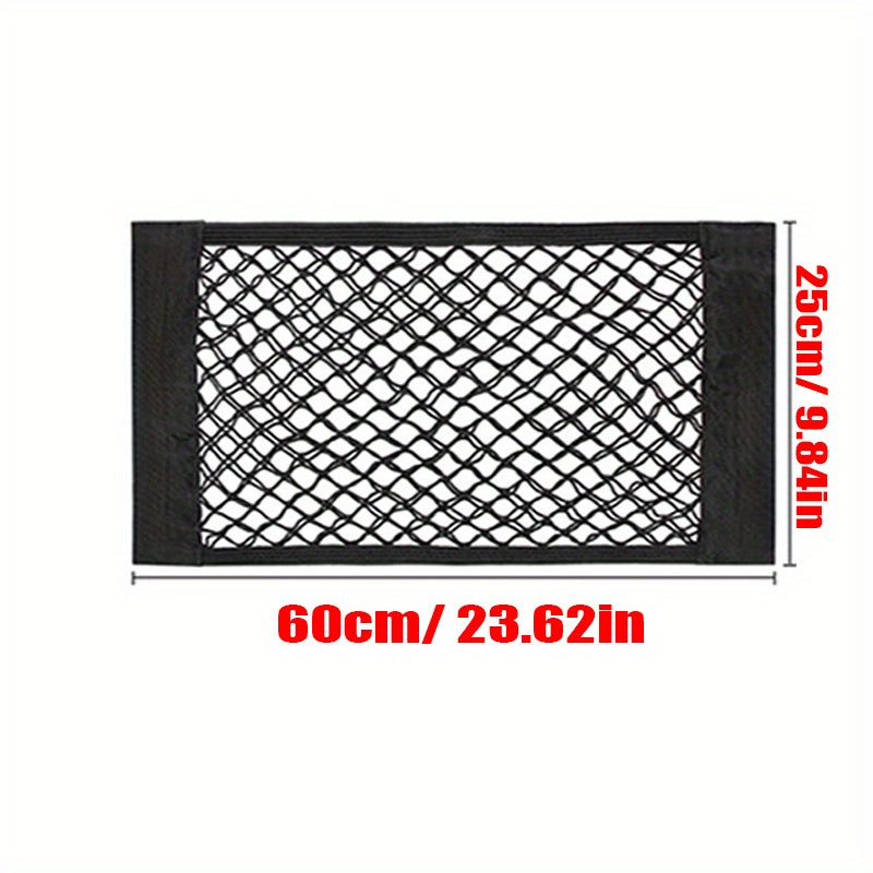 Car Storage Nets Mesh Cargo Net Universal Trunk Organizer Net Rear Seat Nylon Car Storage Net Wall Sticker Organizer Pouch Bag For Car Trunk Storage