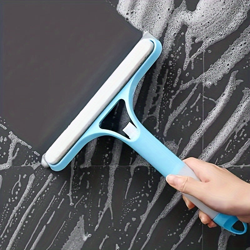 1pc, 3 In 1 Glass Wiper With Scraper And Sprayer, Window Cleaner, Multifunctional Handheld Shower Window Glass Scraper For Spraying, Washing And Scraping, Squeegee For Window, Tile, Car Windshield, Mirror, Bathroom, Cleaning