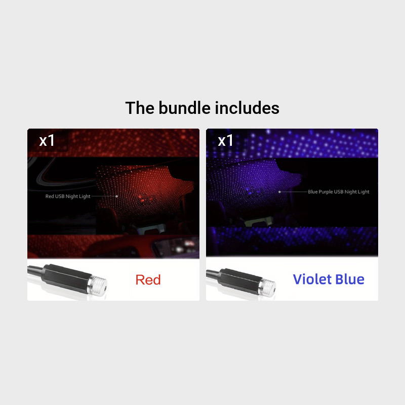 1pc Star Projector Night Light, USB Car Roof Atmosphere Lights, Portable Adjustable Romantic Interior Car Lights, Portable USB Night Light Decorations For Car, Ceiling, Bedroom