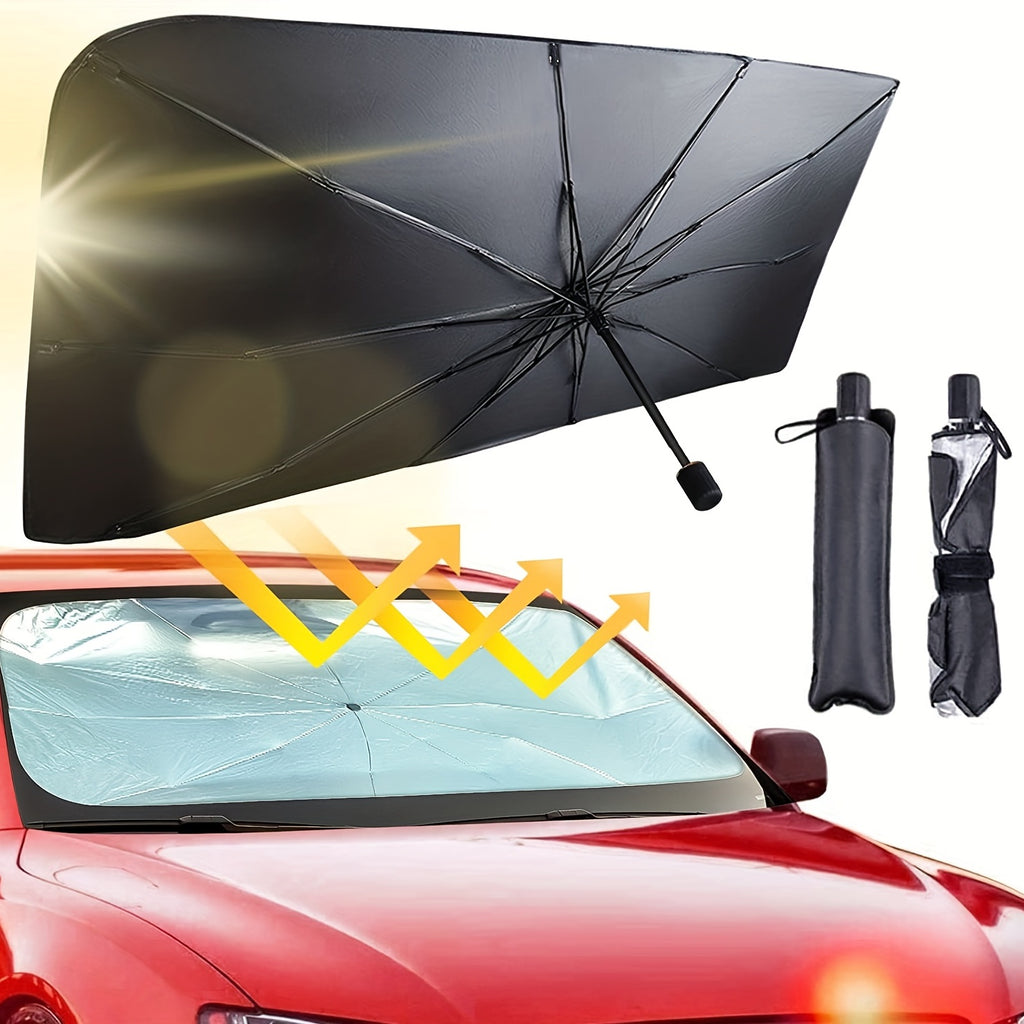 Automobile Windshield Sunshade-foldable Automobile Umbrella Sunshade, Anti-ultraviolet Car Front Window (heat Protection) Windshield Cover Card