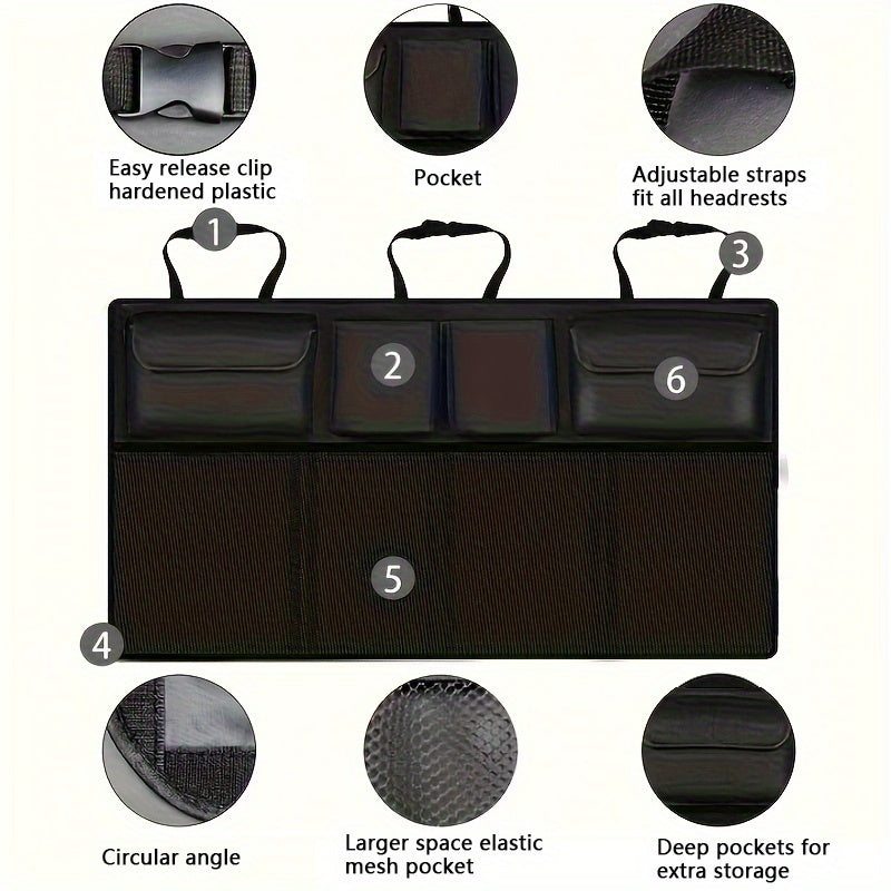 [Car Trunk Storage] 8 Large Storage Bags Car Trunk Hanging Storage Bag | Hanging Car Trunk Storage Bag