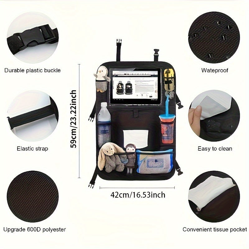 Car Seat Storage Bag, Seat Back Storage Bag, Multifunctional Storage Bag, Car Hanging Bag, Rear Seat Anti Kick, Christmas Halloween Thanksgiving Day Gift