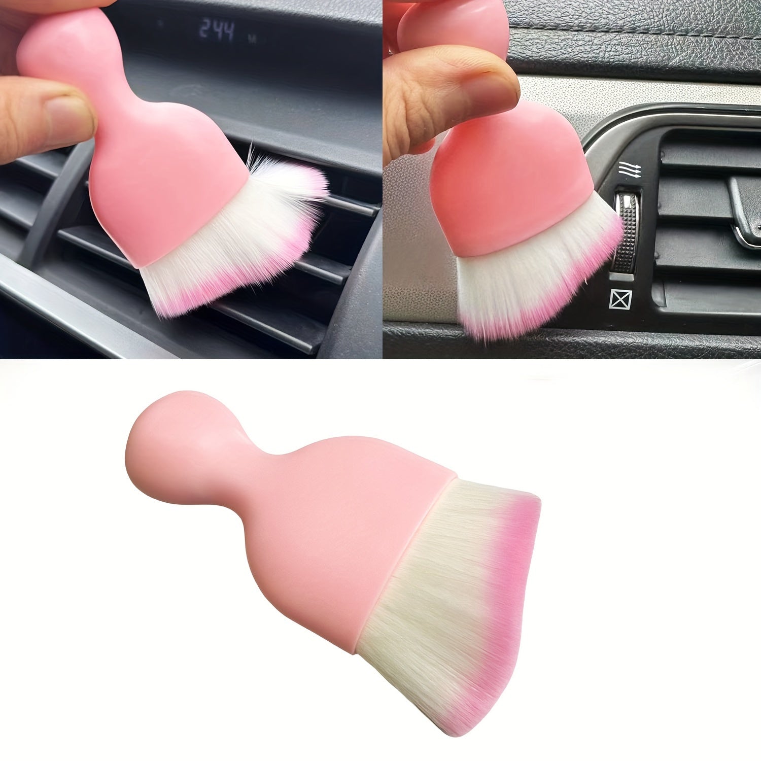 Car Interior Detail Brush Cleaning Maintenance Car Brush Air Conditioner Air Vent Dust Soft Bristle Brush Car Cleaning Care Brush