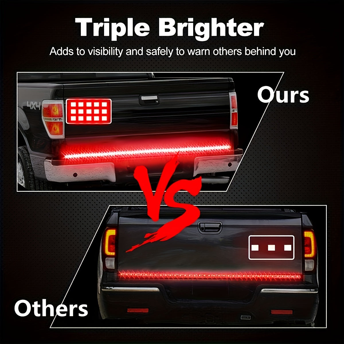 60IN Car LED Rear Department Light Strip LED Flow Light Strip Atmospheric Decorative Light 12V