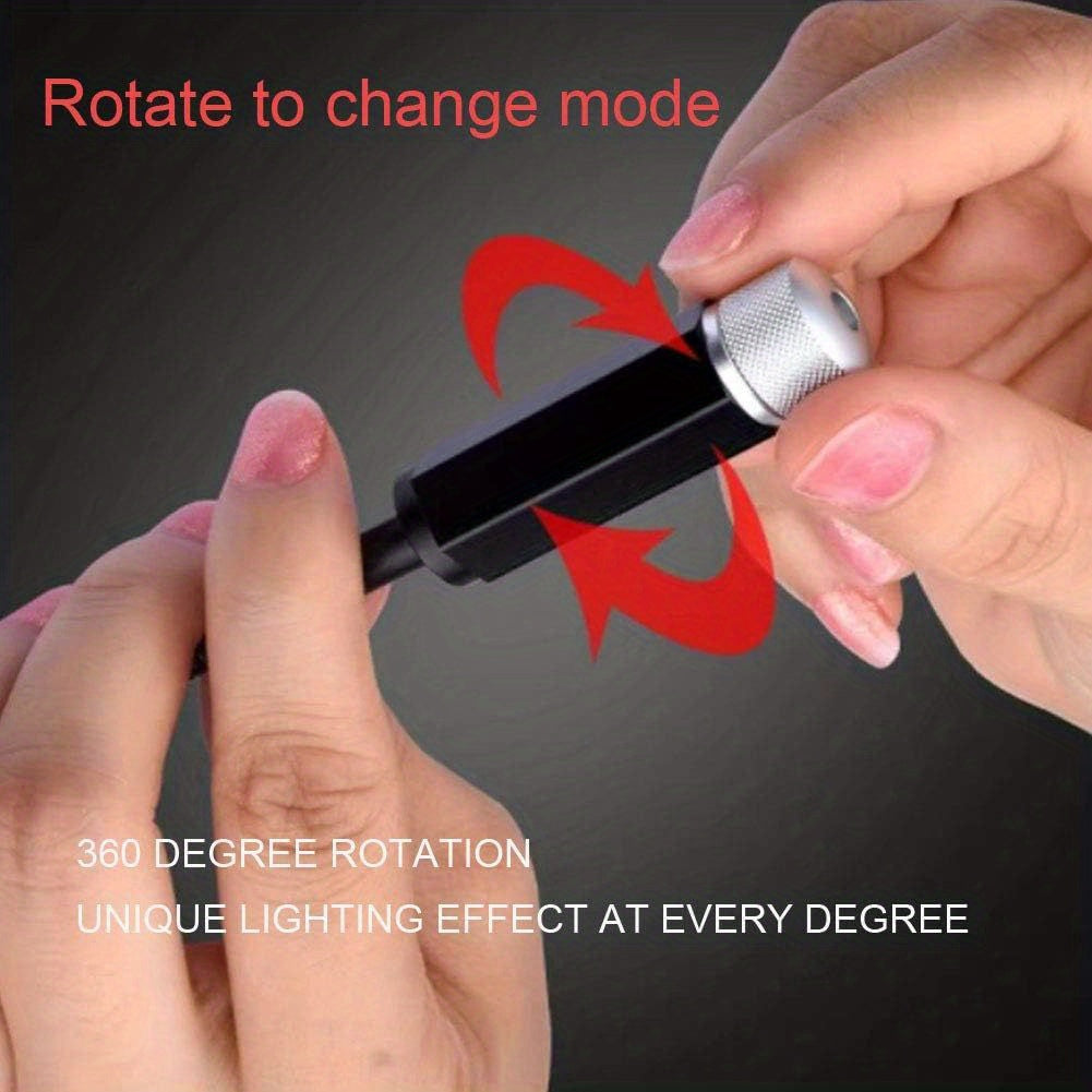 1pc Star Projector Night Light, USB Car Roof Atmosphere Lights, Portable Adjustable Romantic Interior Car Lights, Portable USB Night Light Decorations For Car, Ceiling, Bedroom