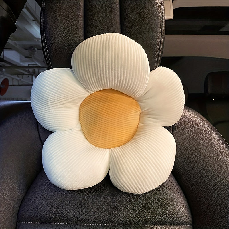 1pc Adorable Flower Car Headrest Pillow - Soft Neck Support for Ladies - Comfortable, Ergonomic Design - Premium Car Interior Accent