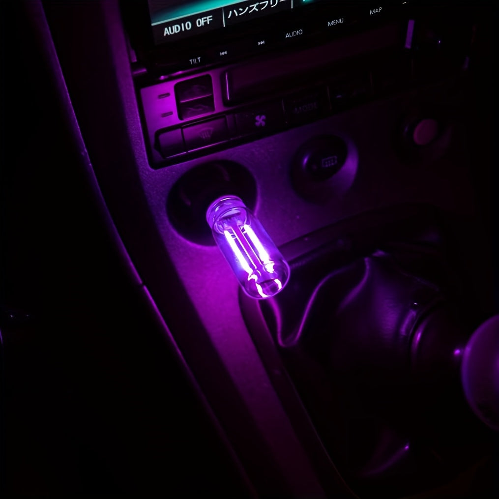 MUSCLECOW USB Car LED Ambient Light with Touch Control - Adjustable Brightness, No Wiring Required, Interior Mood Lighting, Night Light Decor, 5V Plug-and-Play, Fit for All Vehicles