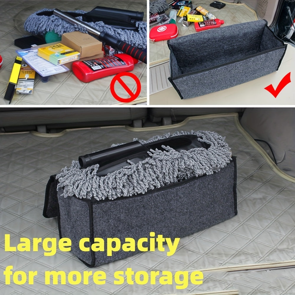 Black Grey Folding Car Boot Felt Cloth Storage Box Car Interior Organiser Model Bag