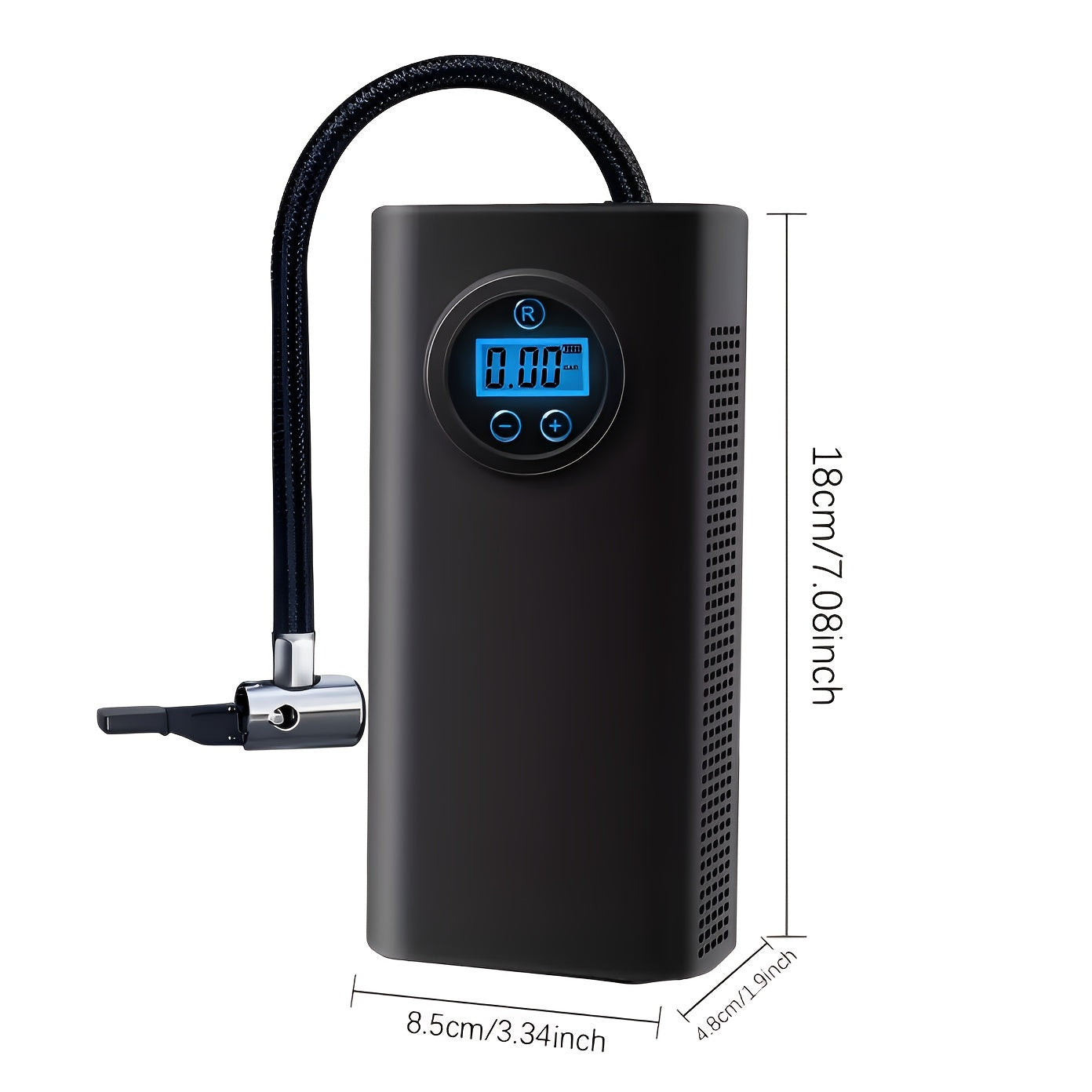 1pc Digital Tire Inflator Air Compressor, 150PSI Automatic Shut-Off Quick Inflation Pump with USB, Battery-Powered, ≤36V, for Car, Bicycle, Electric Bike, Ball Tires - Rechargeable Lithium Polymer Battery