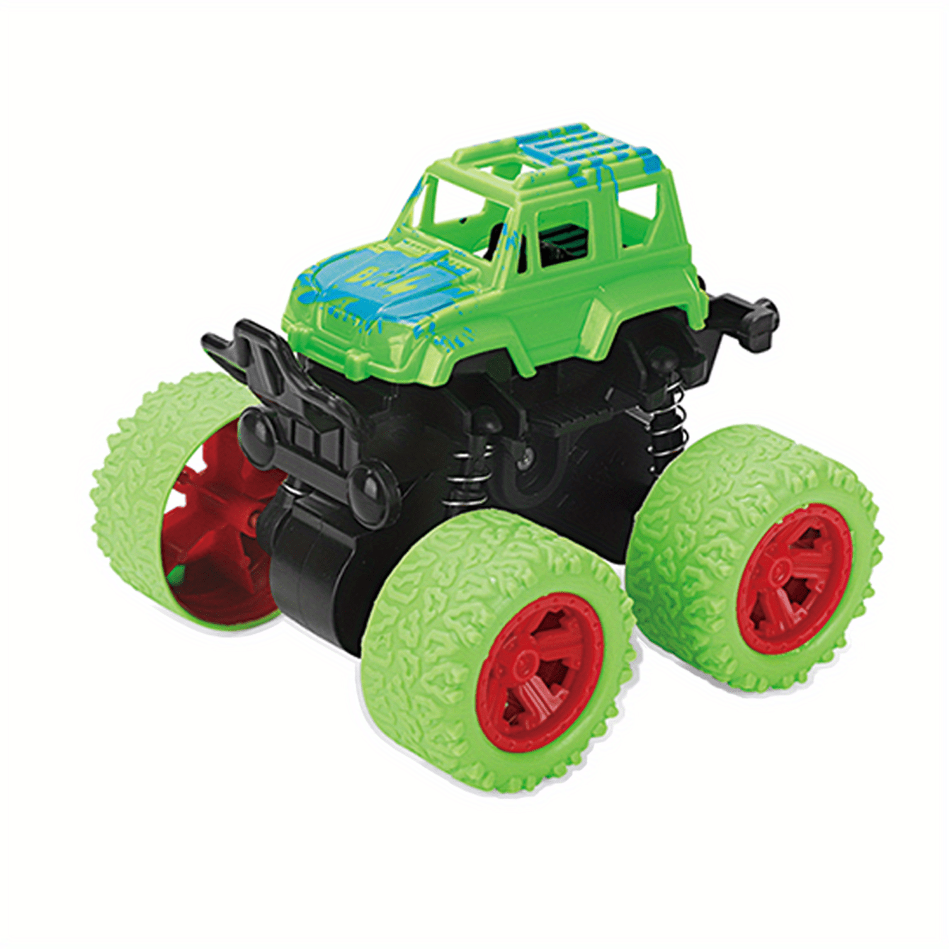 1pc Four-wheel Drive Two-way Inertial Off-road Stunt Car Can Rotate With 360° Stunt As Halloween Gift