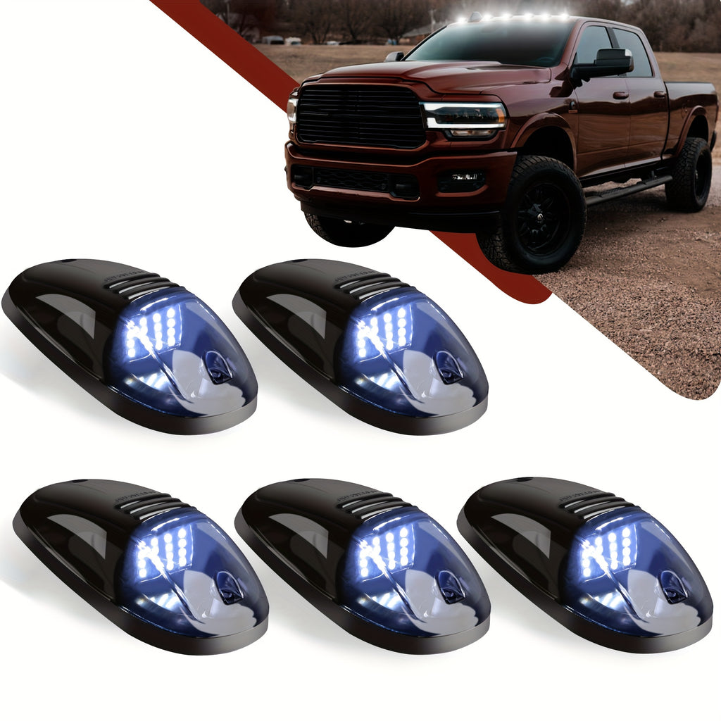 5pcs/Set 12V LED Smoke Cab Roof Running Top Marker Light Bulb Assembly, Replacement for 1500 2500 3500 4500 5500 2003-2018 Pickup, Without Battery, for Car