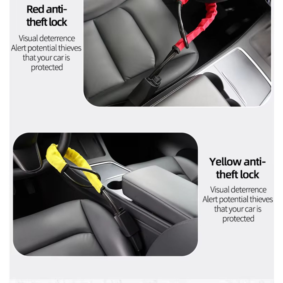 1PCS Steering Wheel Lock Car Seat Belt Lock Car Anti-theft Device Anti-theft Bar Safety Anti-theft Car Lock Suitable for Most Vehicles
