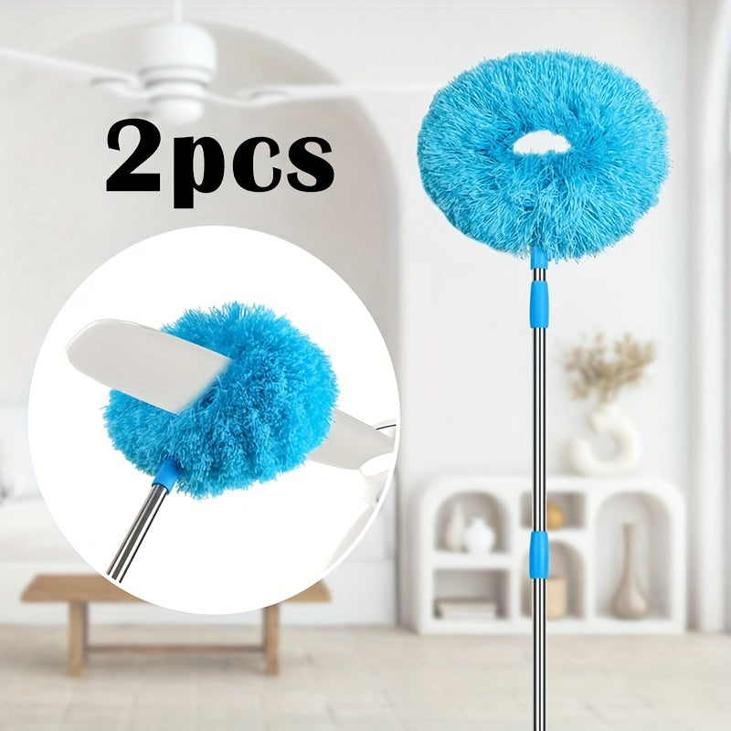 1pc, Washable Ceiling Fan Cleaner, Microfiber Duster with Telescoping Extension Pole, Fit for Cleaning High Ceiling Fan, Furniture, Blinds, Car, Cleaning Supplies, Cleaning Tool
