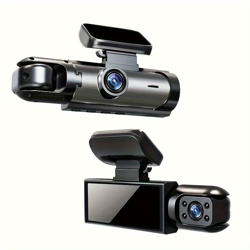 1080P Dual Camera, Dash Cam For Cars, Front And Inside, Car Camera With IR Night Vision, Loop Recording, Wide Angle Car DVR Camera With 3.16 Inch IPS Screen, Dual Lens Car Dashboard Video Cam