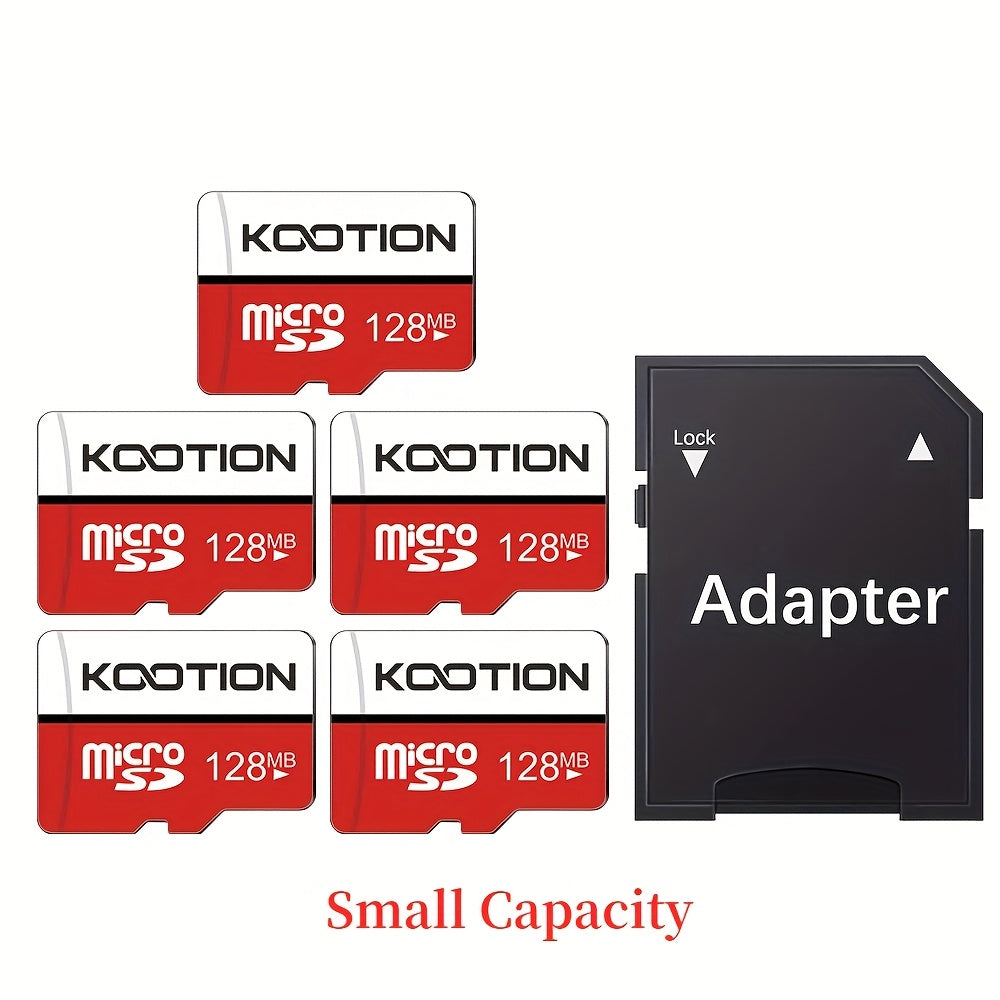 [High Speed Memory Card] KOOTION 5pcs High Speed Class 10 Mini SDXC Memory Card, 128GB 64GB 32GB 16GB 8GB 4GB 2GB 1GB 512MB 256MB 128MB TF Memory Card, C10, U1, A1 For Security Camera/Smartphone/Drone/Dash Cam/Tablet/PC